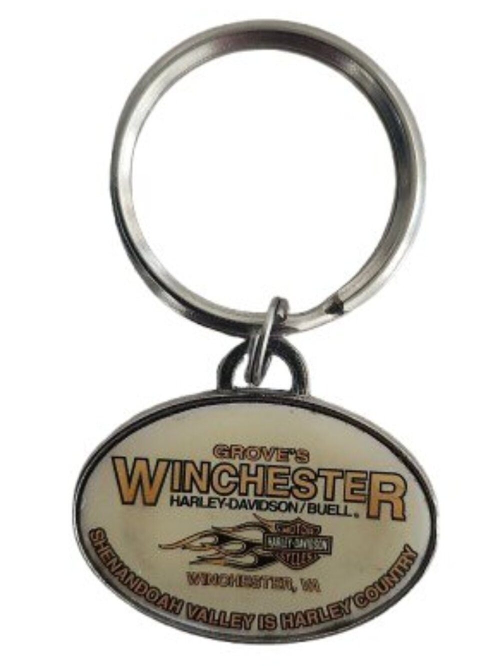 Vintage 2009 Harley-Davidson / Buell Dealer Keychain Grove's Winchester, VA
